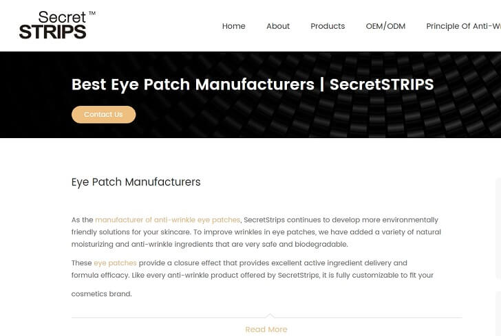 secretstripslab eye patch manufacturers